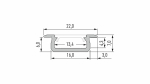 Profil LED LUMINES typ Z RAL 1923 mat. 3 m