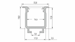Profil LED LUMINES typ W inox anodowany 1 m