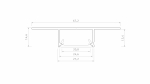 Profil LED LUMINES typ Plato srebrny anodowany 2,02 m