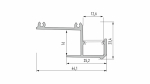 Profil LED LUMINES typ IPA16 srebrny anodowany 2,02 m