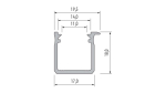 Profil LED LUMINES typ J inox anodowany 1 m