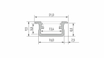 Profil LED LUMINES typ B RAL 1923 mat. 1 m