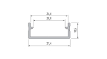 Profil LED LUMINES typ DUAL surowy 1 m