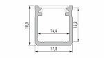 Profil LED LUMINES typ Y srebrny anodowany 2,02 m